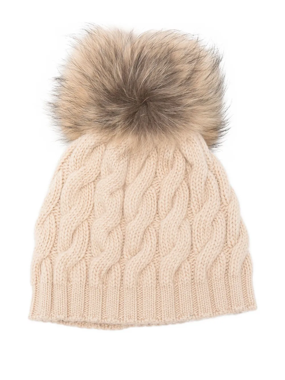 Il Gufo Cable-knit Beanie Hat In Neutral
