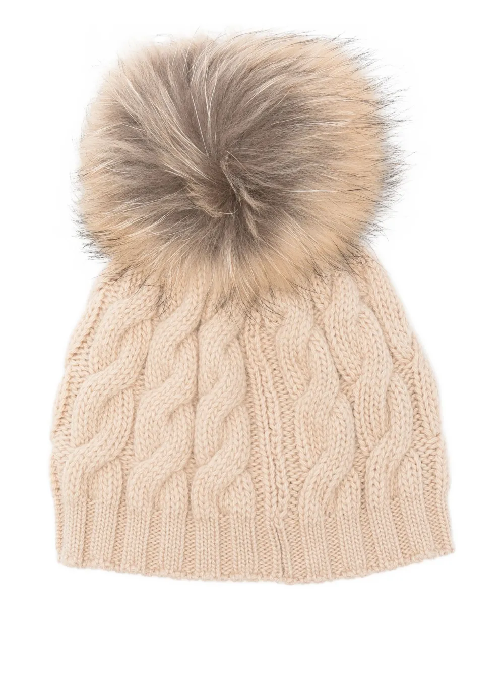 Il Gufo Cable-knit Beanie Hat In Neutral