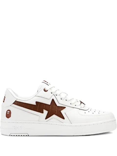A BATHING APE® Bapesta Icon M2 "Croc Pack - White / Brown" sneakers