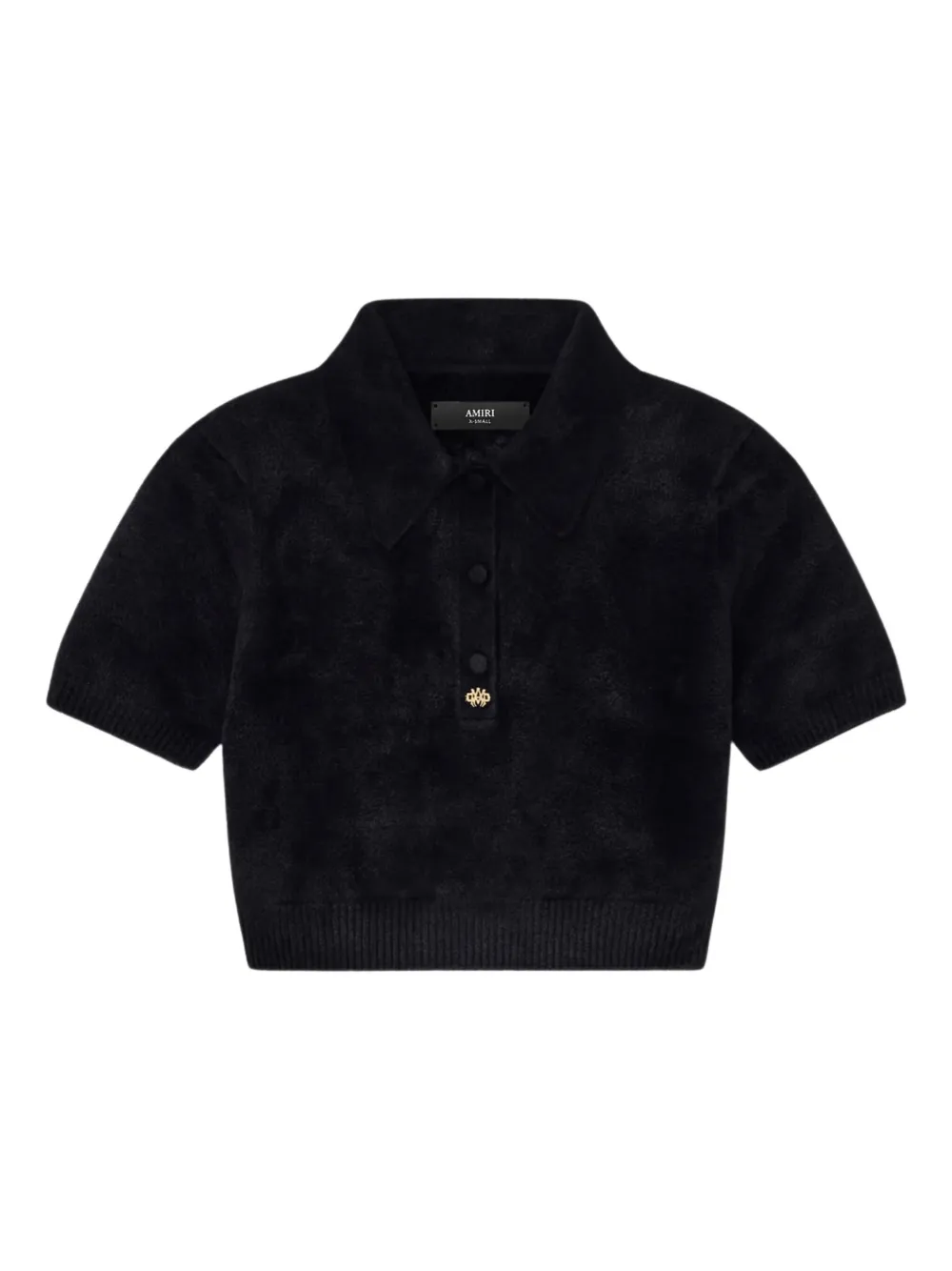 AMIRI short-sleeved polo top | Black | Image 1