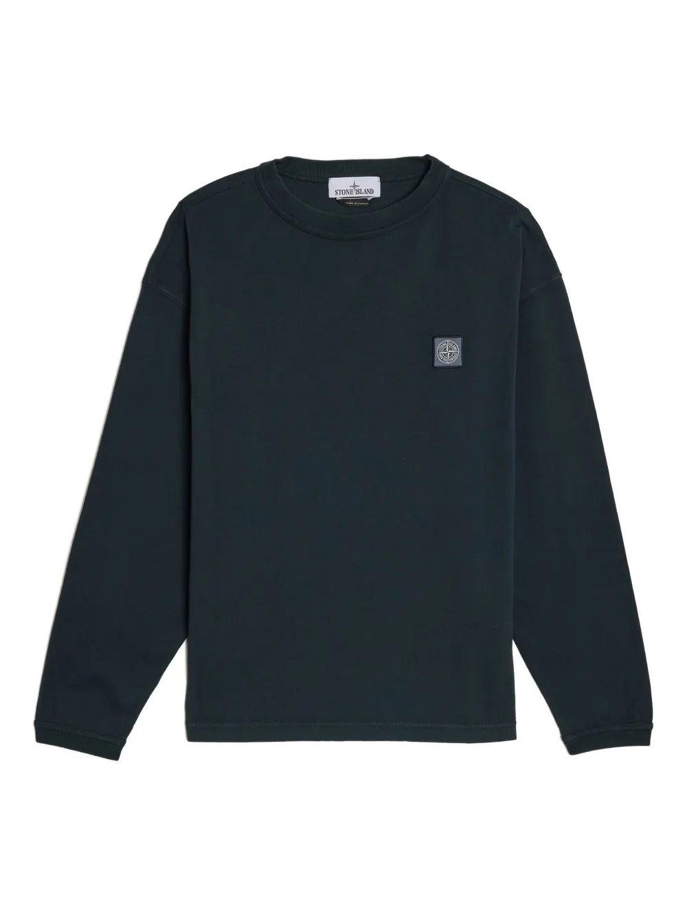 Stone Island long-sleeve logo-patch T-shirt - ブルー Stone Island long-sleeve logo-patch T-shirt - ブルー