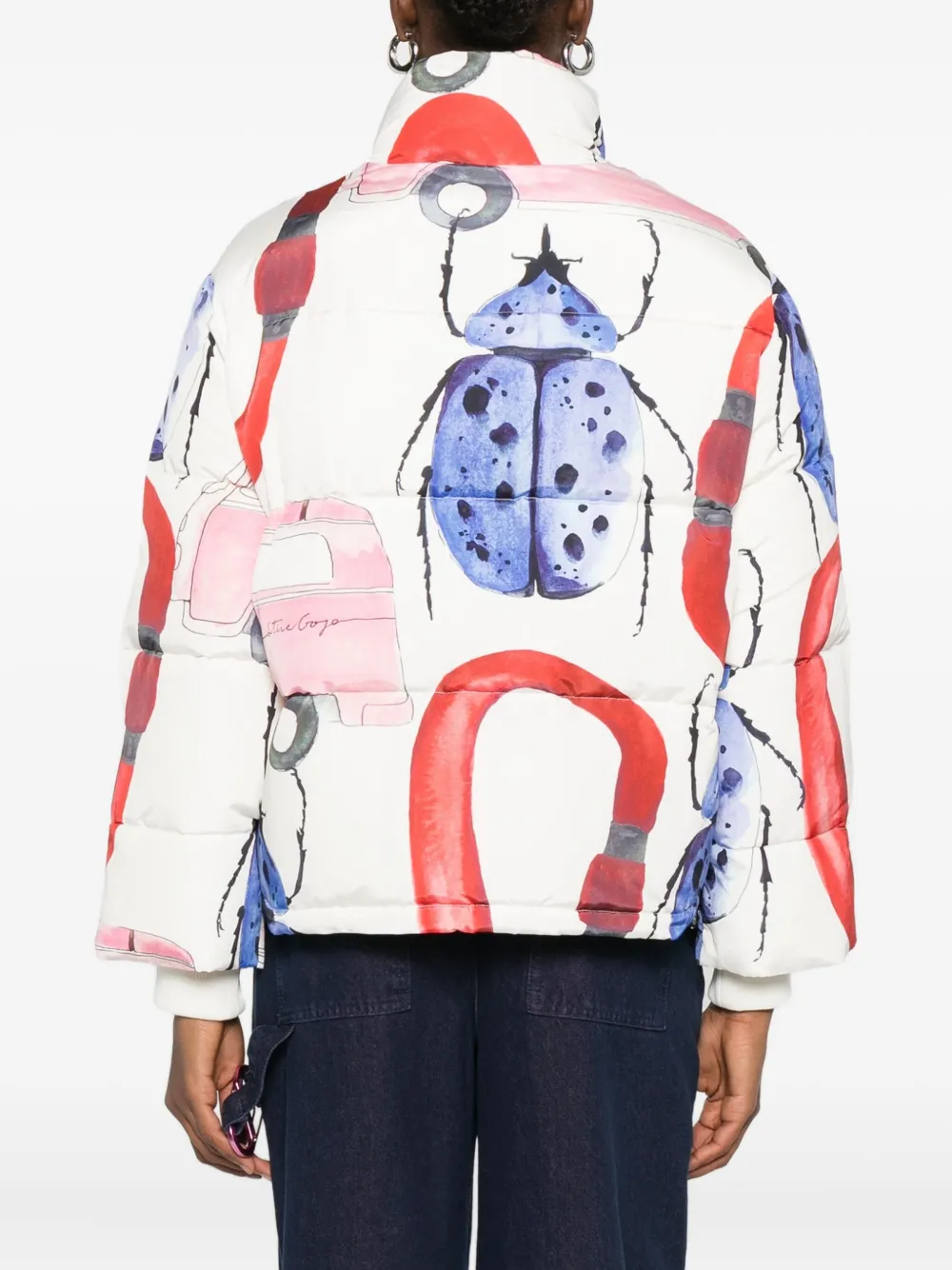 Stine Goya Beetle-print Jacket In White