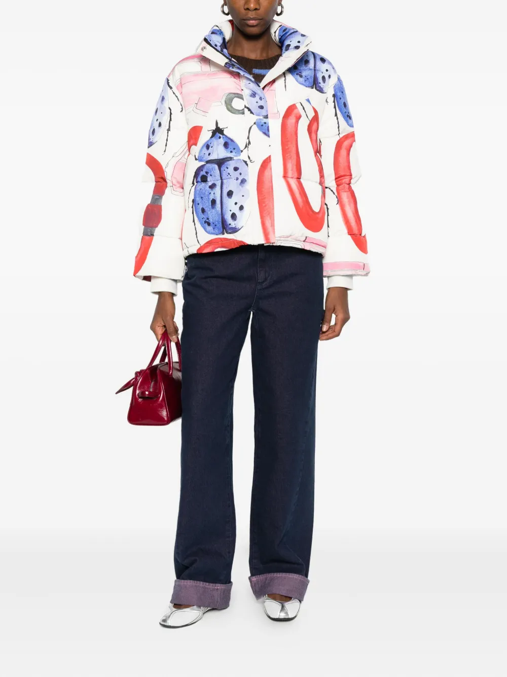 Stine Goya Beetle-print Jacket In White
