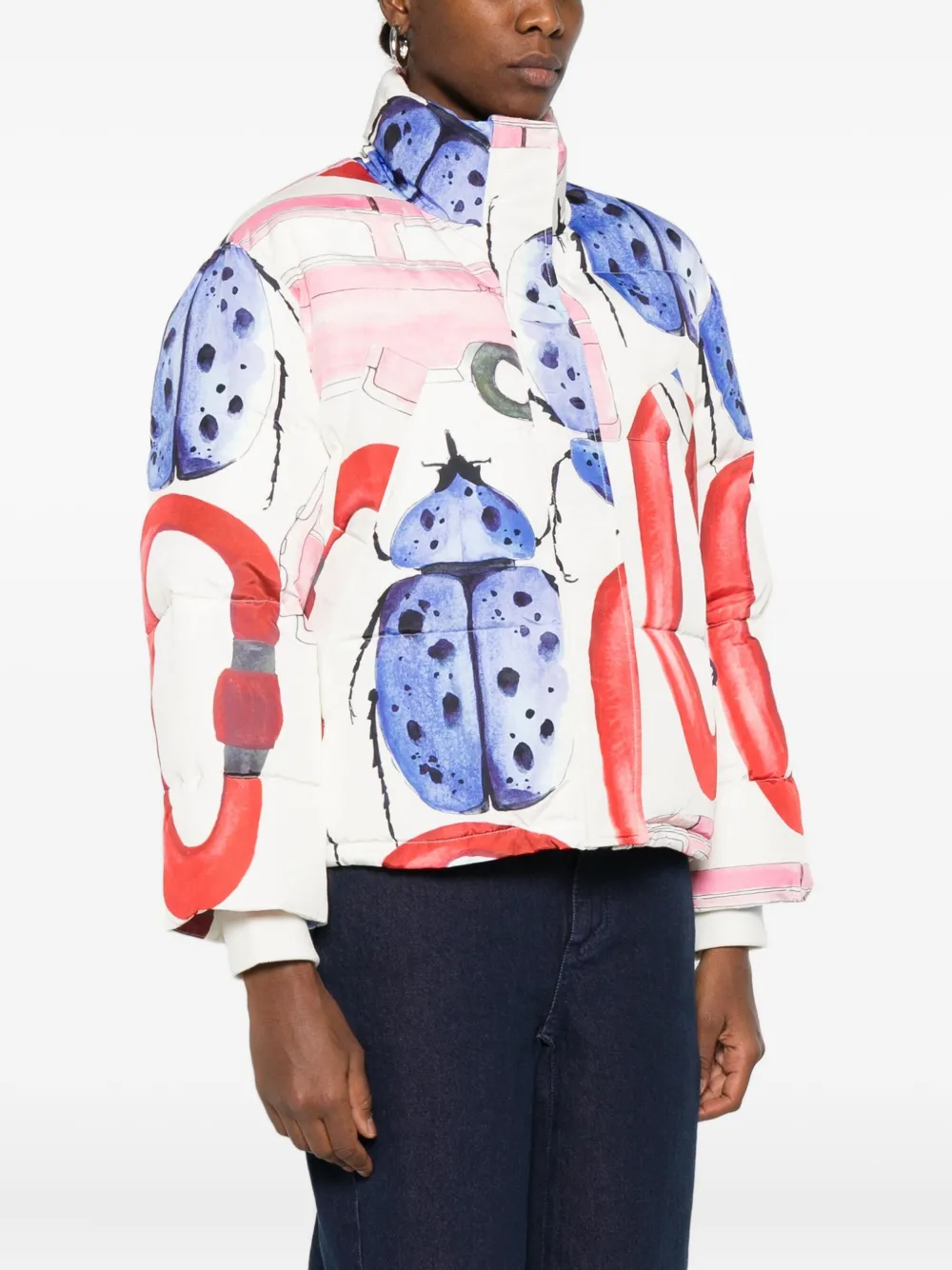 Stine Goya Beetle-print Jacket In White