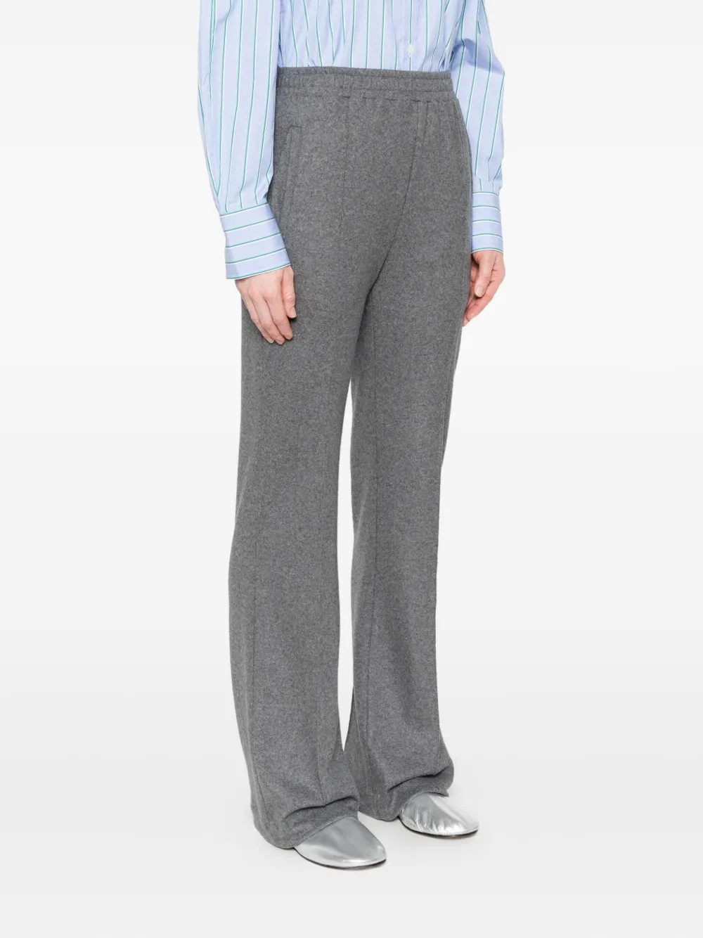 Bite Studios Elasticated-waist Straight Trousers In Gray