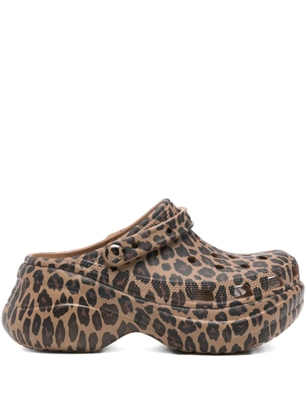 Crocs Bae animal-print platform clogs Brown