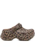 Crocs Bae animal-print platform clogs - Brown