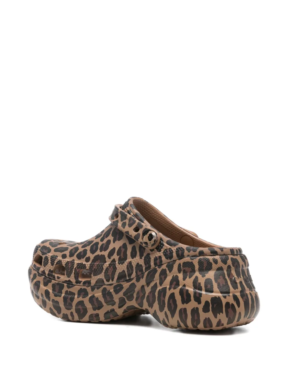 Crocs Bae animal-print platform clogs Brown