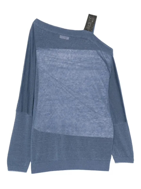 Brunello Cucinelli asymmetric knitted top