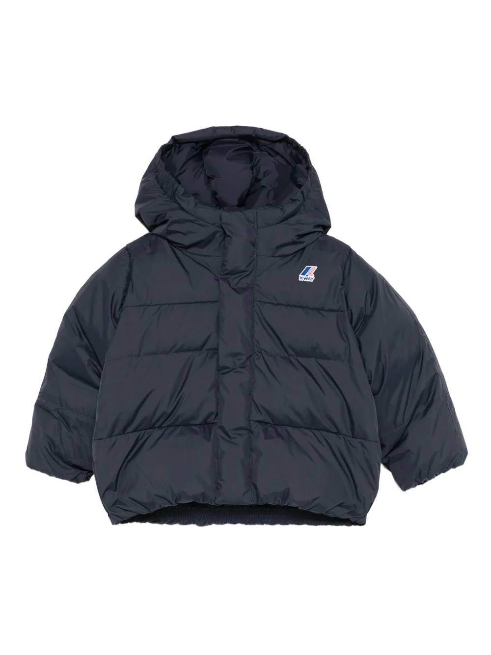 K Way Kids hooded quilted jacket | Blue | Image 1
