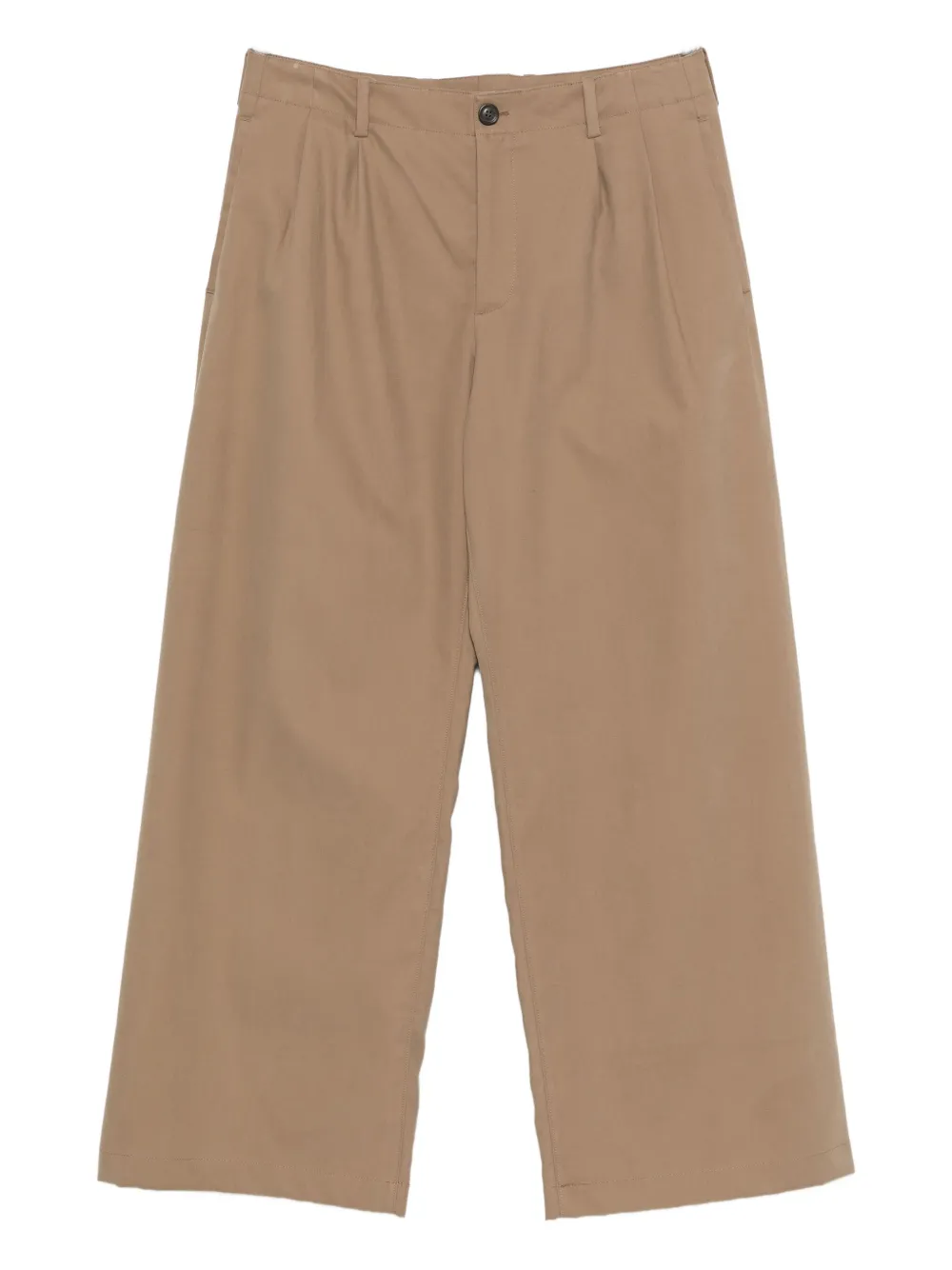 Our Legacy Pleated Cotton Trousers In Brown
