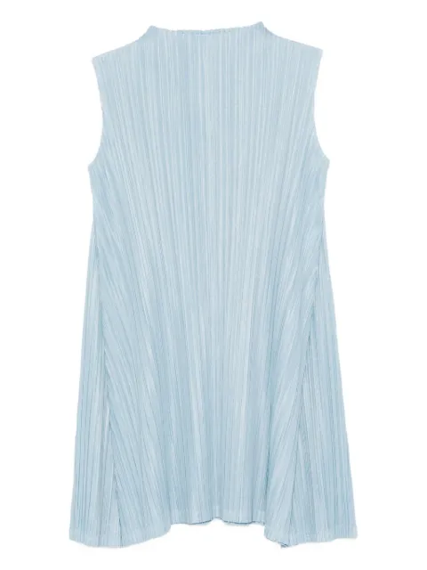 Pleats Please Issey Miyake pleated sleeveless day dress