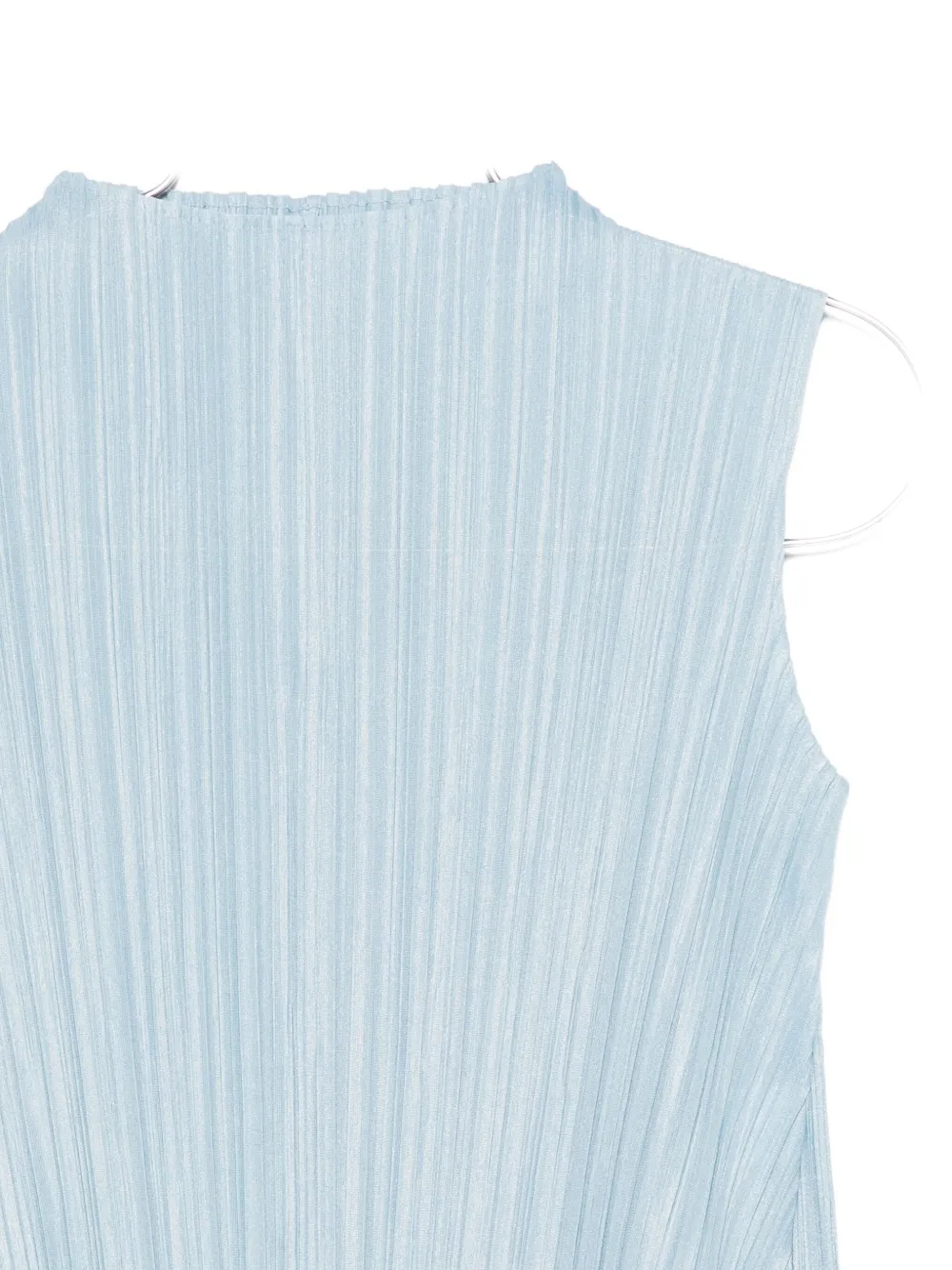 Pleats Please Issey Miyake Geplooide mouwloze jurk Blauw
