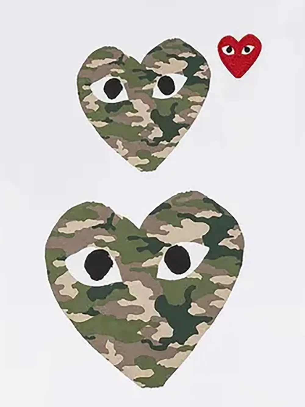 Comme Des Garçons Play T-shirt met camouflageprint Wit