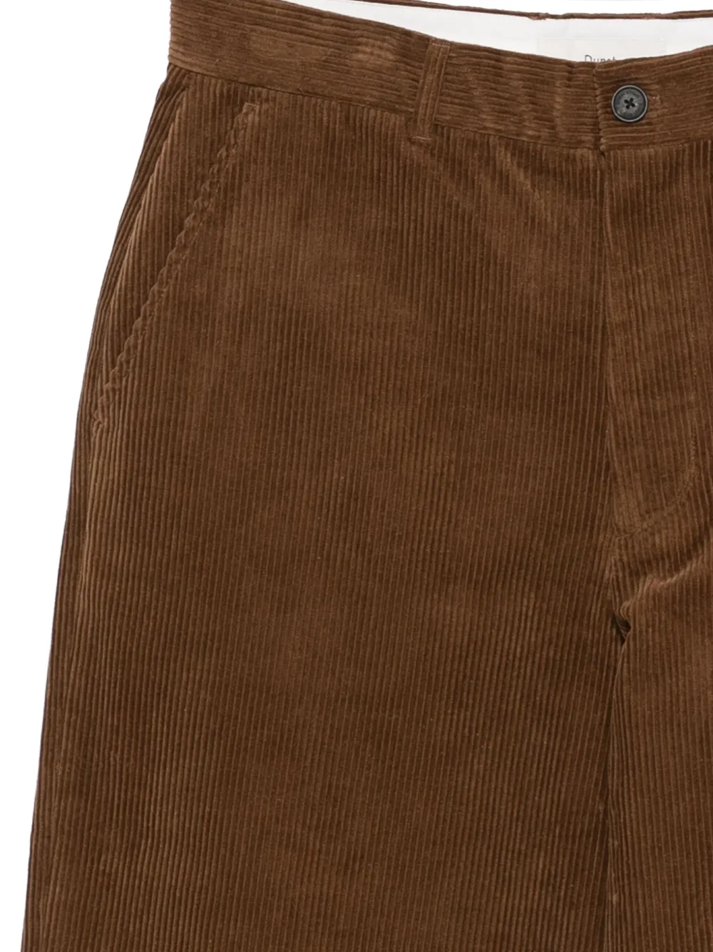 DUNST Ribfluwelen straight broek Bruin