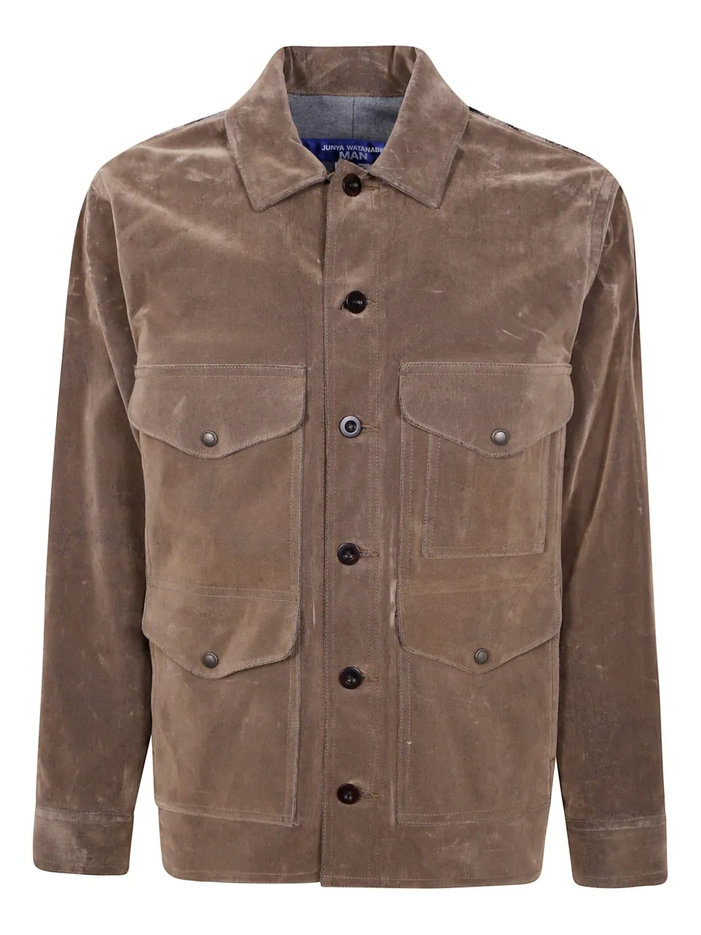 Junya Watanabe Collared Jacket With Long Sleeves And Pockets In Brown