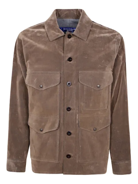 Junya Watanabe panelled plaid shirt jacket
