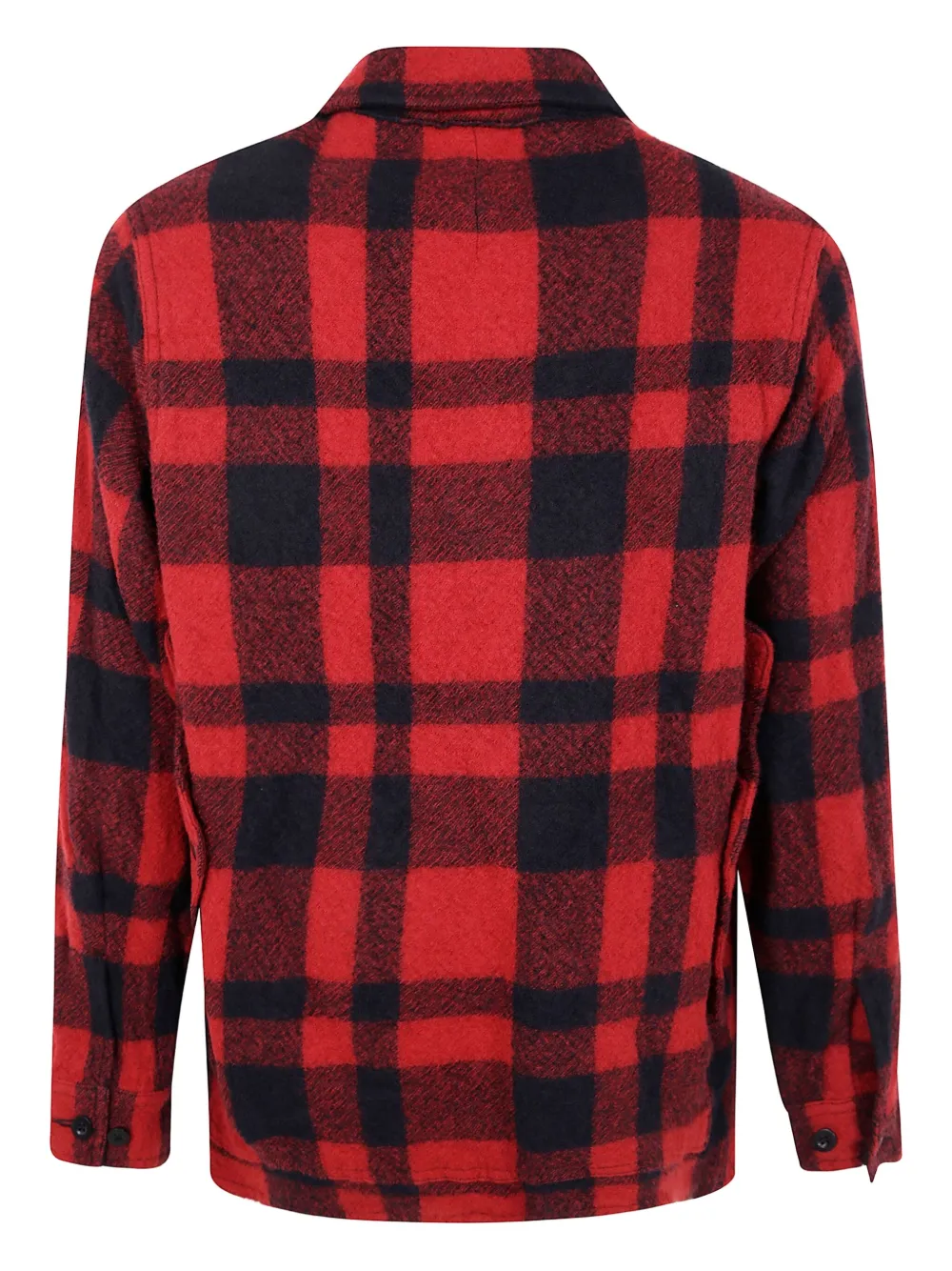 Junya Watanabe Checked Pattern Collared Shirt Jacket In Red