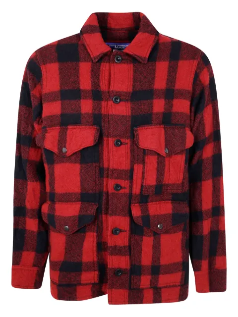 Junya Watanabe checked wool shirt jacket