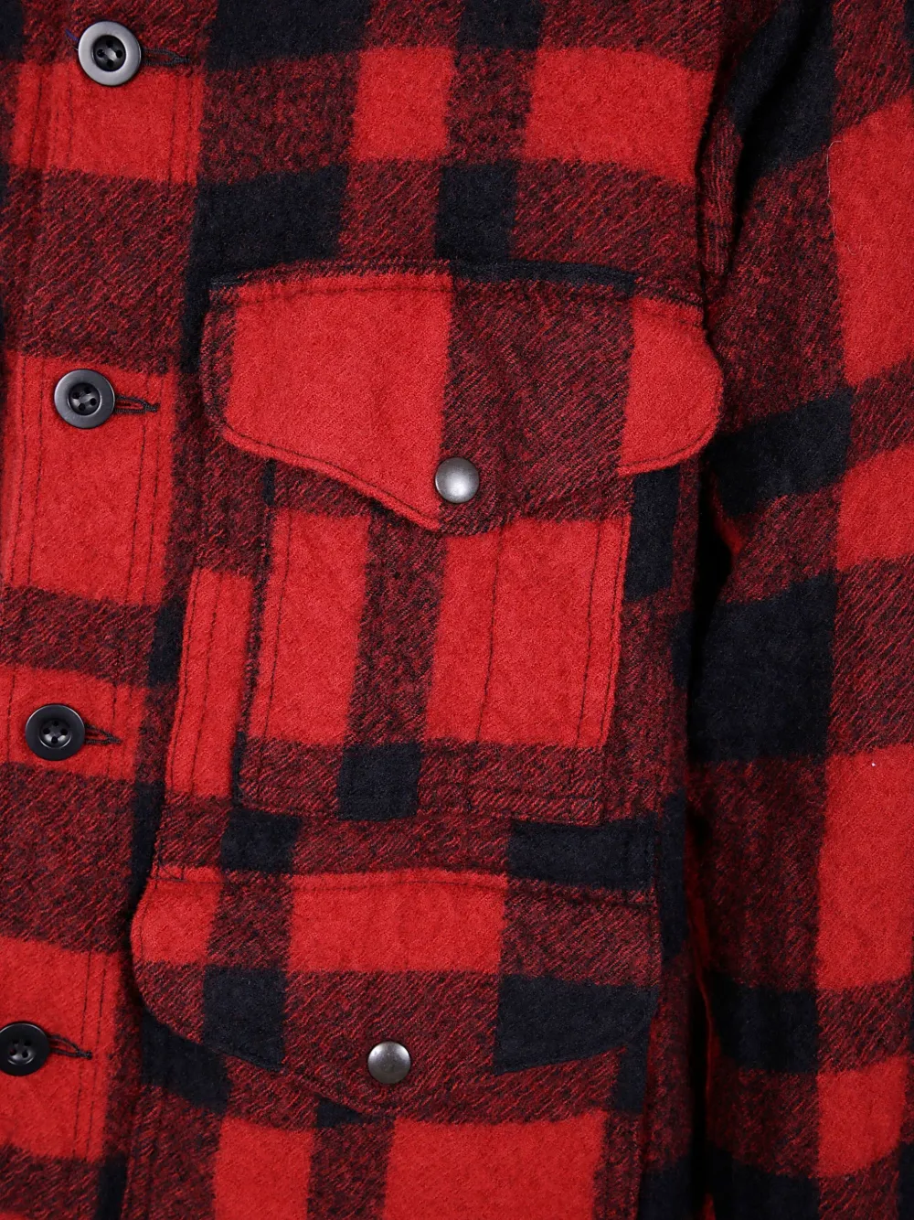 Junya Watanabe Checked Pattern Collared Shirt Jacket In Red