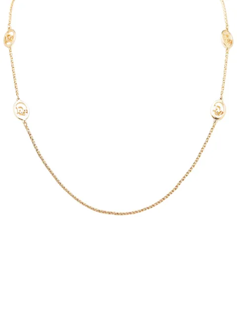 Christian Dior Pre-Owned قلادة سلسلة بشعار الماركة ومطلية بالذهب من القرن الـ20