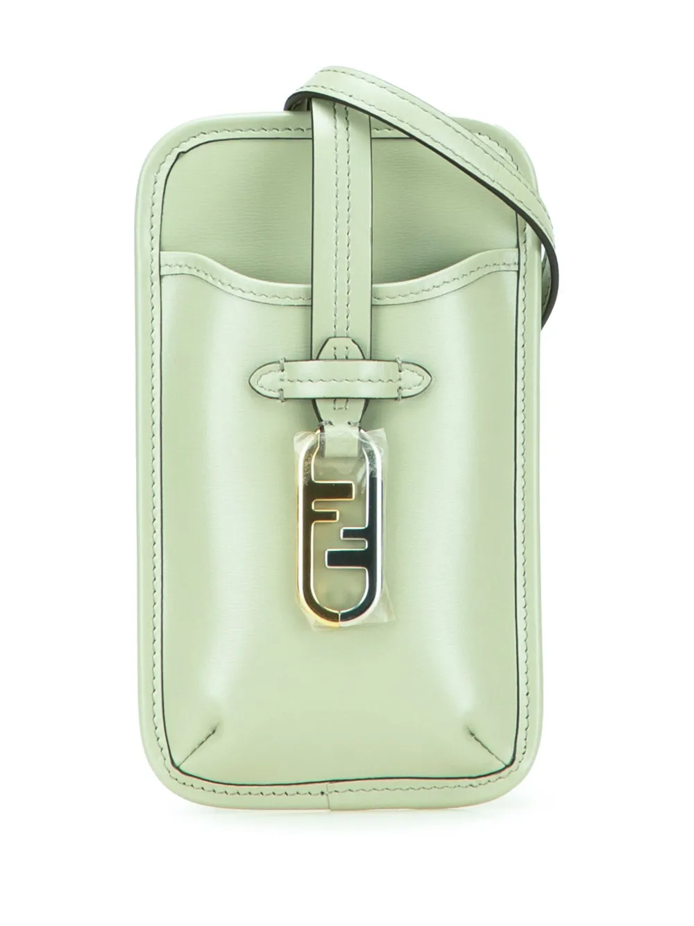 Fendi Pre-Owned 2010-2025 Leather O Lock Phone Pouch crossbody bag | Green | Image 1