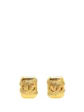CHANEL Pre-Owned 1994 Gold Plated CC Clip On Earrings costume earrings