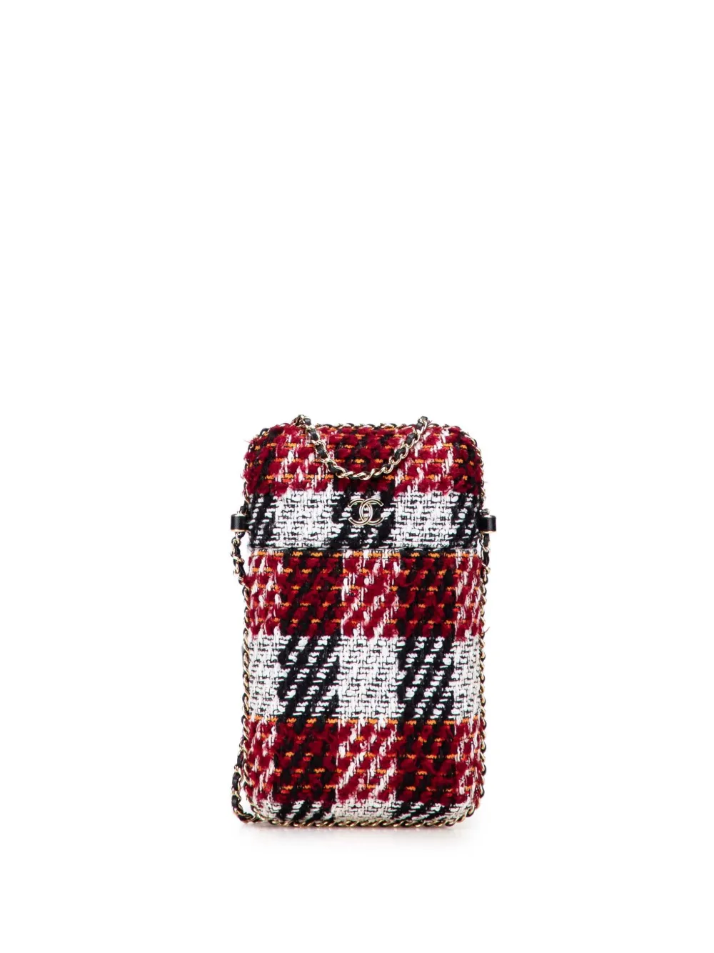 CHANEL Pre-Owned 2016-2017 Tweed Chain Around Phone Holder crossbody bag | Multicolour | Image 1