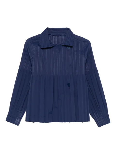 Pleats Please Issey Miyake plissé collared jacket