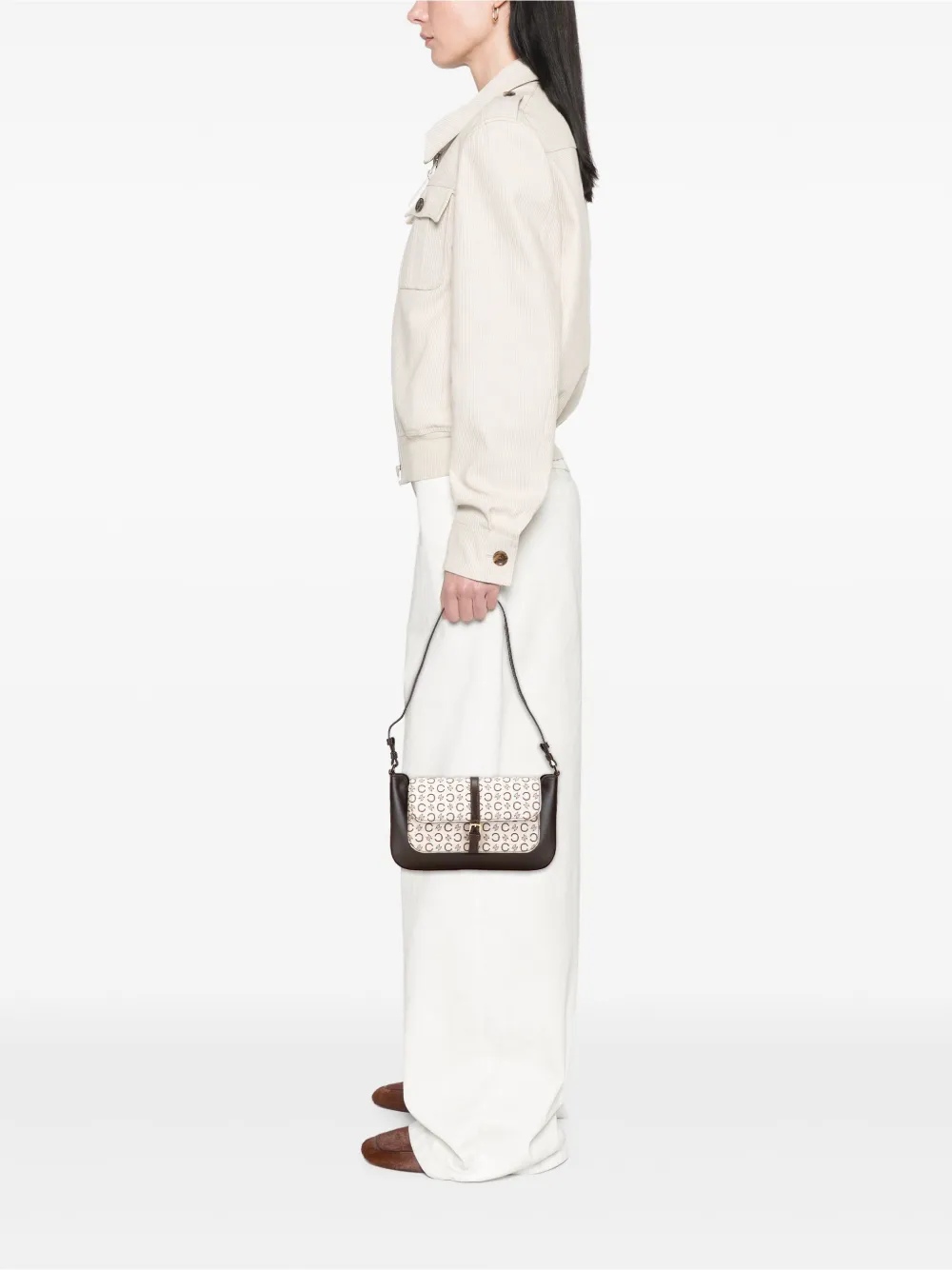 Celine Pre-Owned 2001 C Macadam Canvas and Leather shoulder bag | Pre-Owned | Image 2