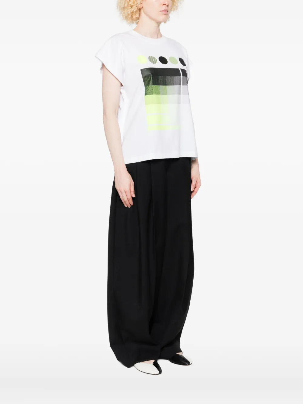 Issey Miyake Graphic-print T-shirt In White