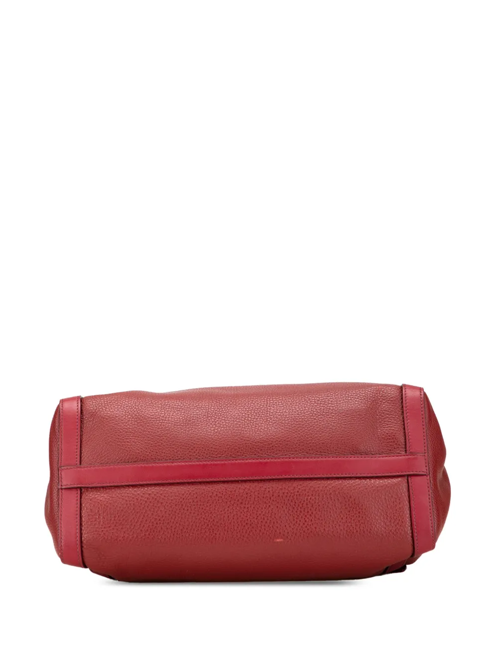 Pre-owned Prada 2000-2025 Vitello Daino Shopping Tote Bag In Red