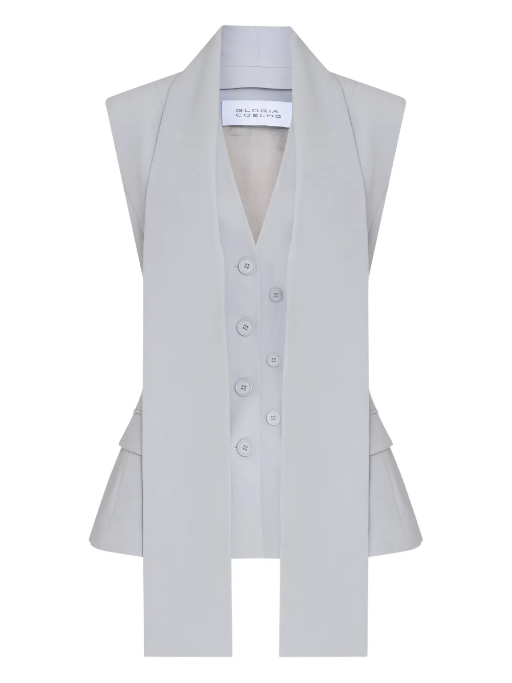 Gloria Coelho Smoking Gola waistcoat - Grey