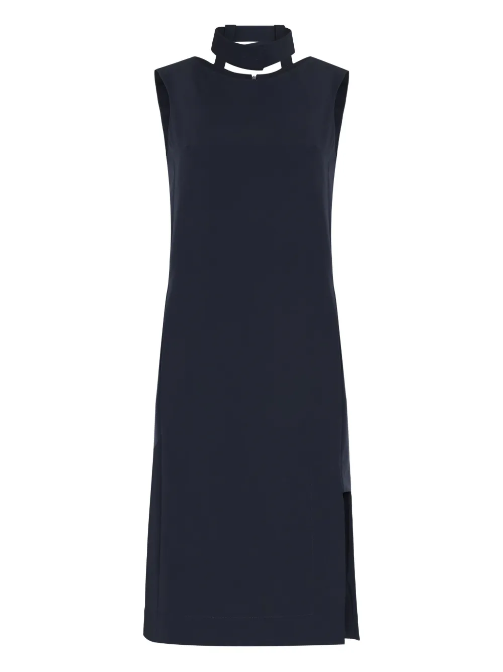 Gloria Coelho halterneck side-split dress - Blue