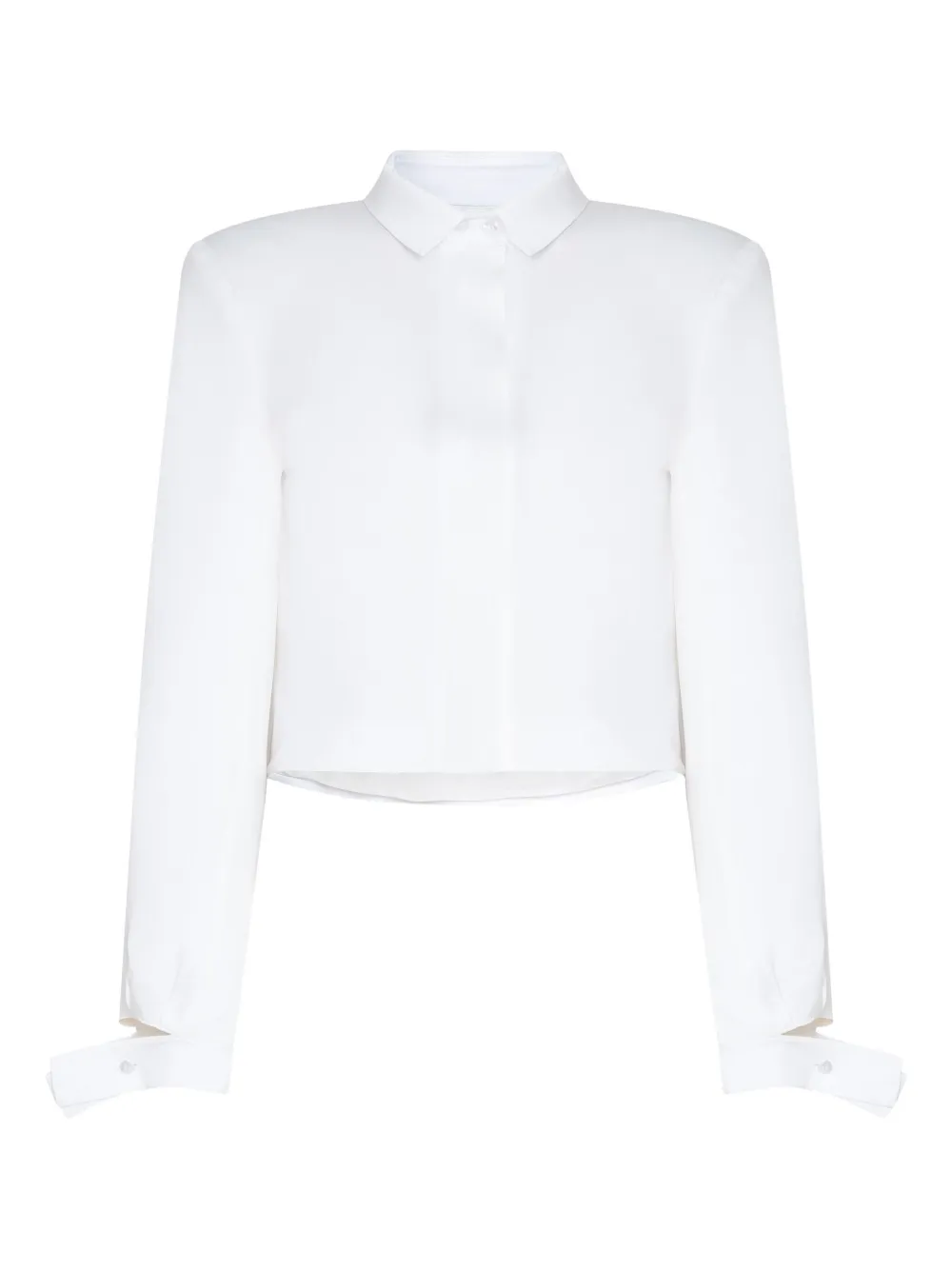 Gloria Coelho padded-shoulder cotton shirt - White