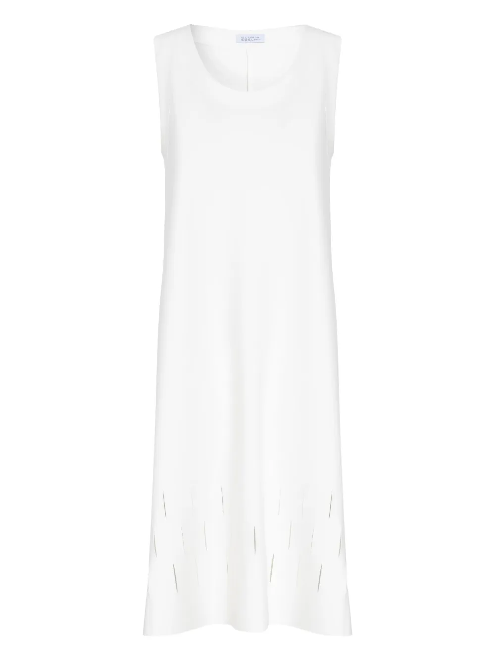 Gloria Coelho Abito smanicato con cut-out - Bianco