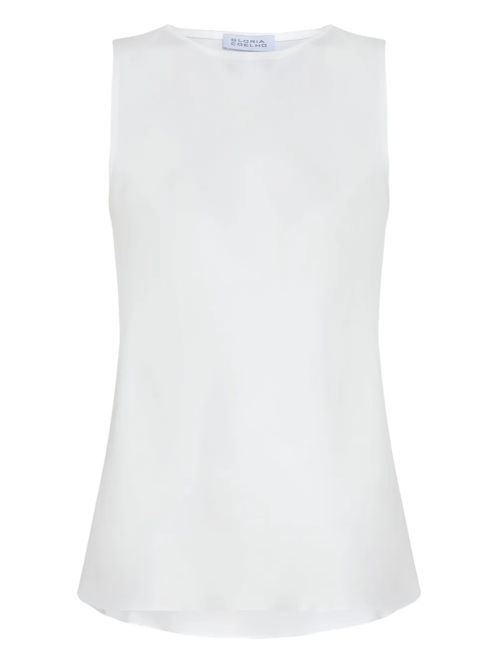 Gloria Coelho Sleeveless Flared Top In White