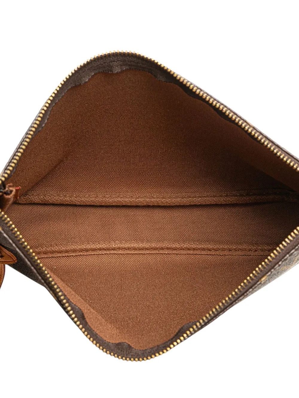 Pre-owned Louis Vuitton 1997 Monogram Pochette Accessoires Shoulder Bag In Brown