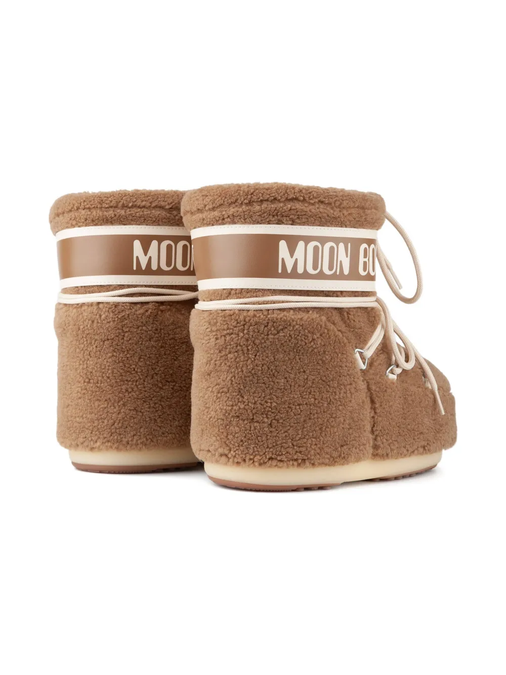 Moon Boot Kids Icon Low Camel logo lace-up boots Bruin