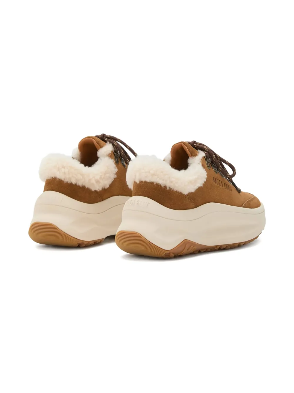 Moon Boot Kids Moon247 City Brown sneakers met logo Bruin