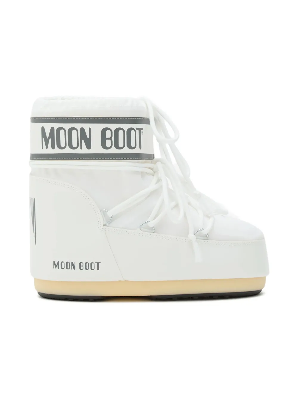 Moon Boot Kids Icon Low White  logo-print lace-up boots | White | Image 1