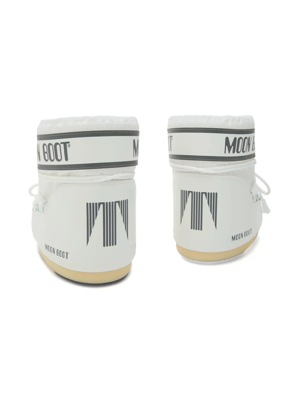 Moon Boot Kids Icon Low White  logo-print lace-up boots | Girls Shoes | Image 2