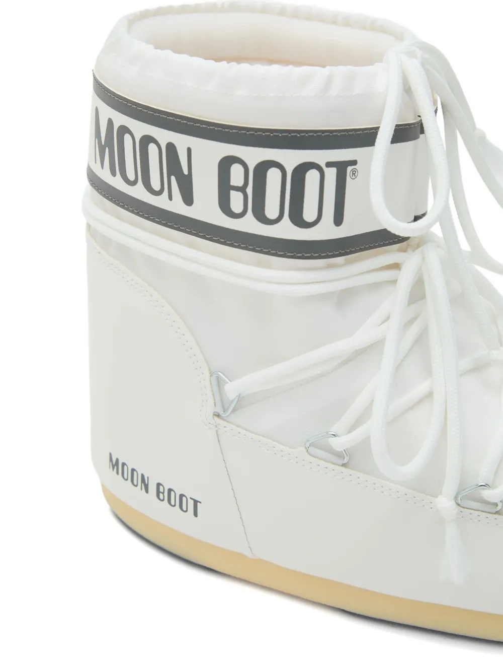 Moon Boot Kids Icon Low White veterlaarzen met logoprint Wit