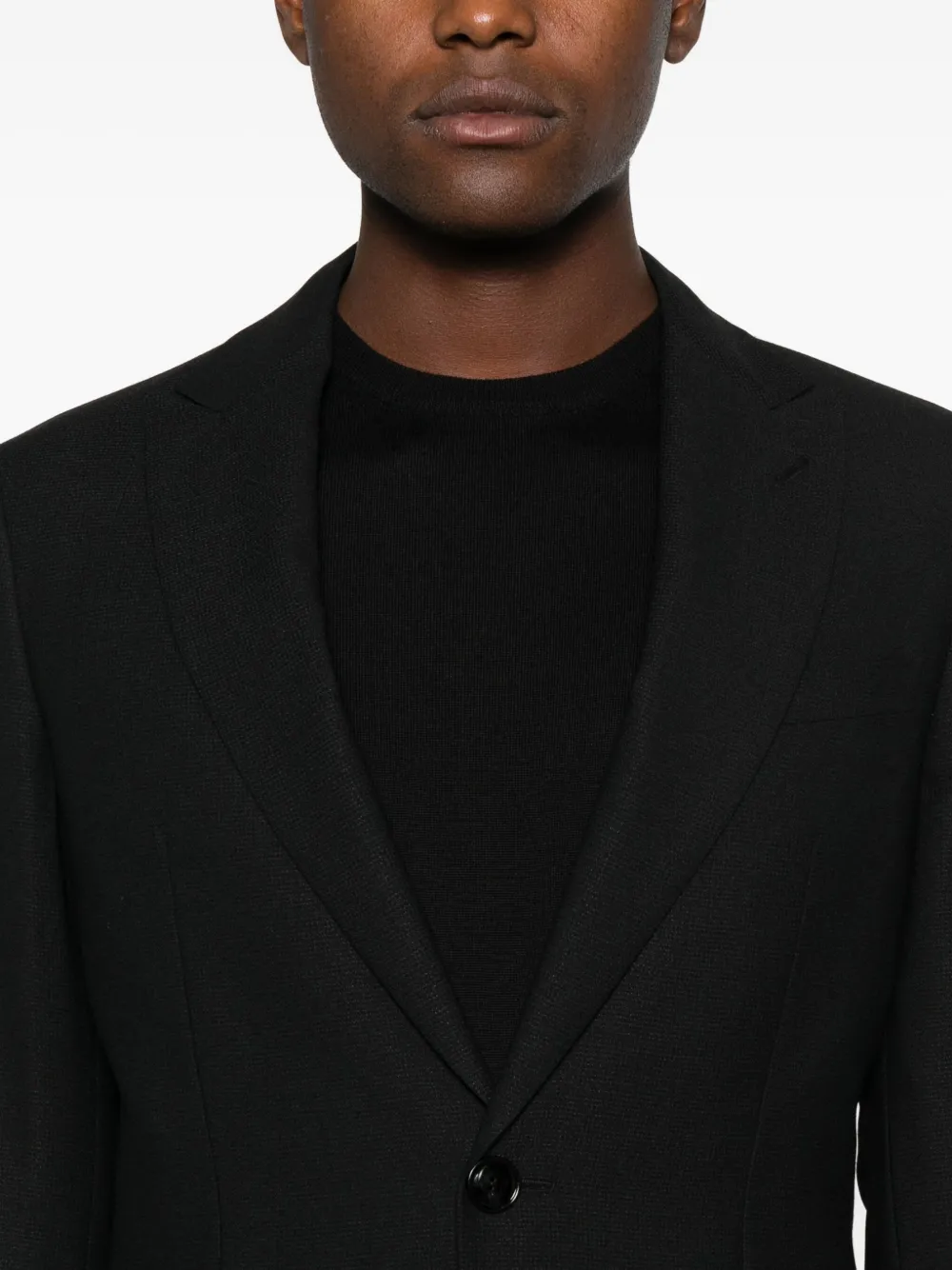 Giorgio Armani Pak met enkele rij knopen Zwart