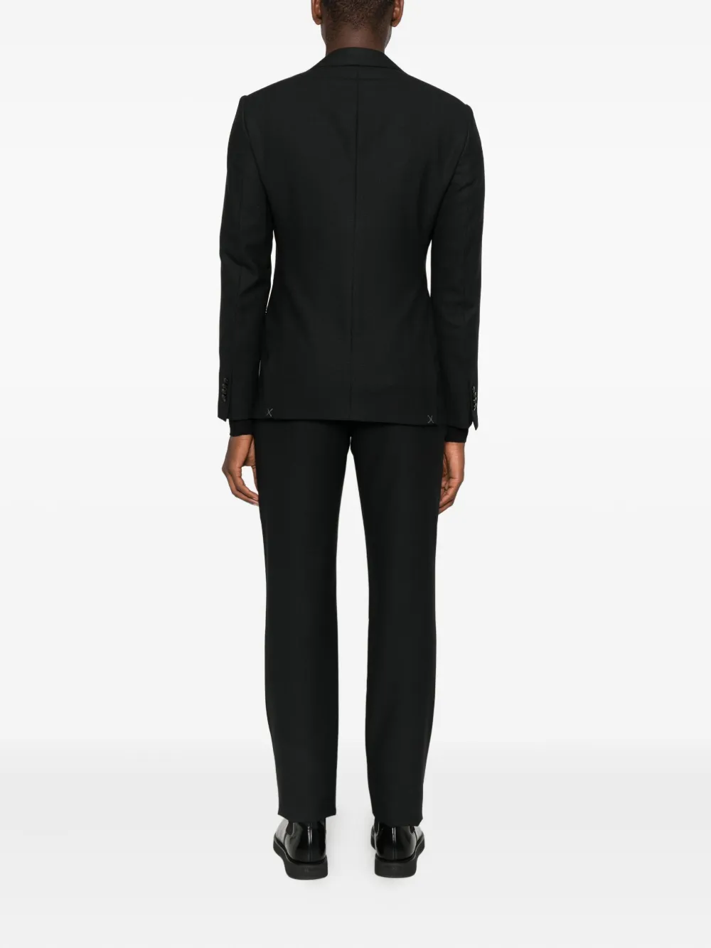 Giorgio Armani Pak met enkele rij knopen Zwart