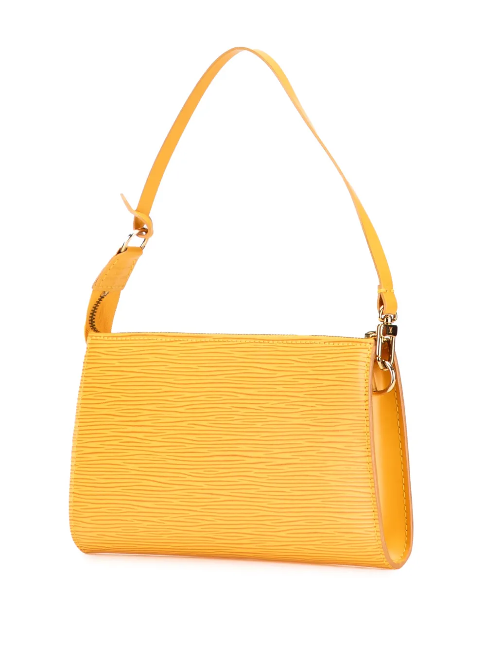 Pre-owned Louis Vuitton 1999 Epi Pochette Accessoires Shoulder Bag In Yellow