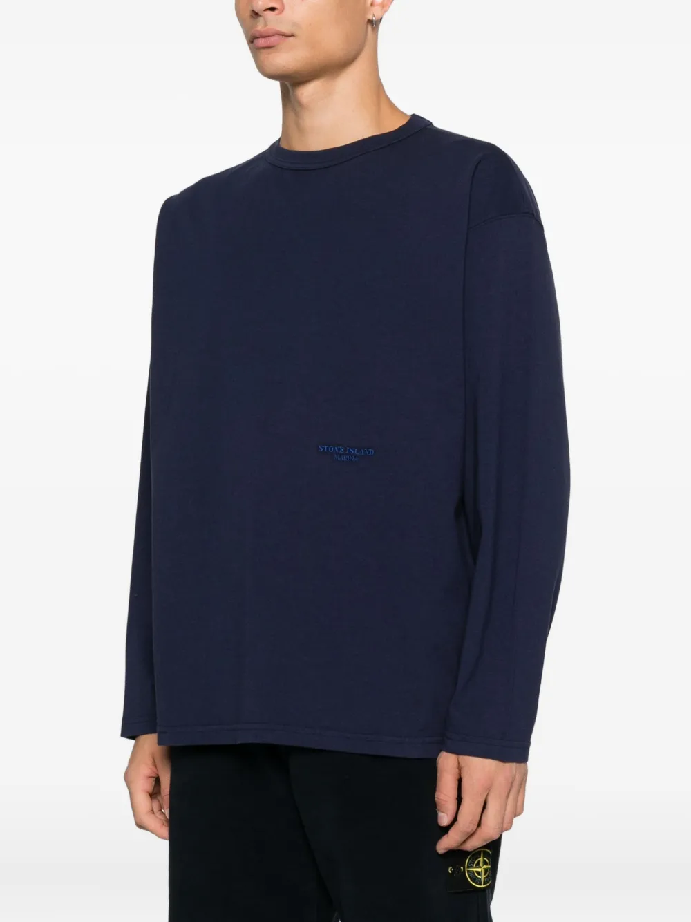 Stone Island Katoenen jersey T-shirt Blauw
