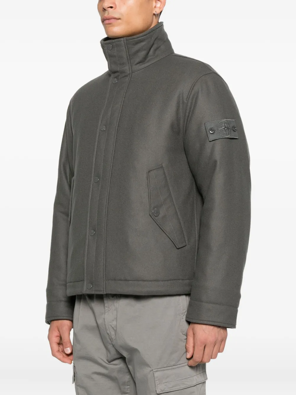 Stone Island Ghost flanellen jack Grijs