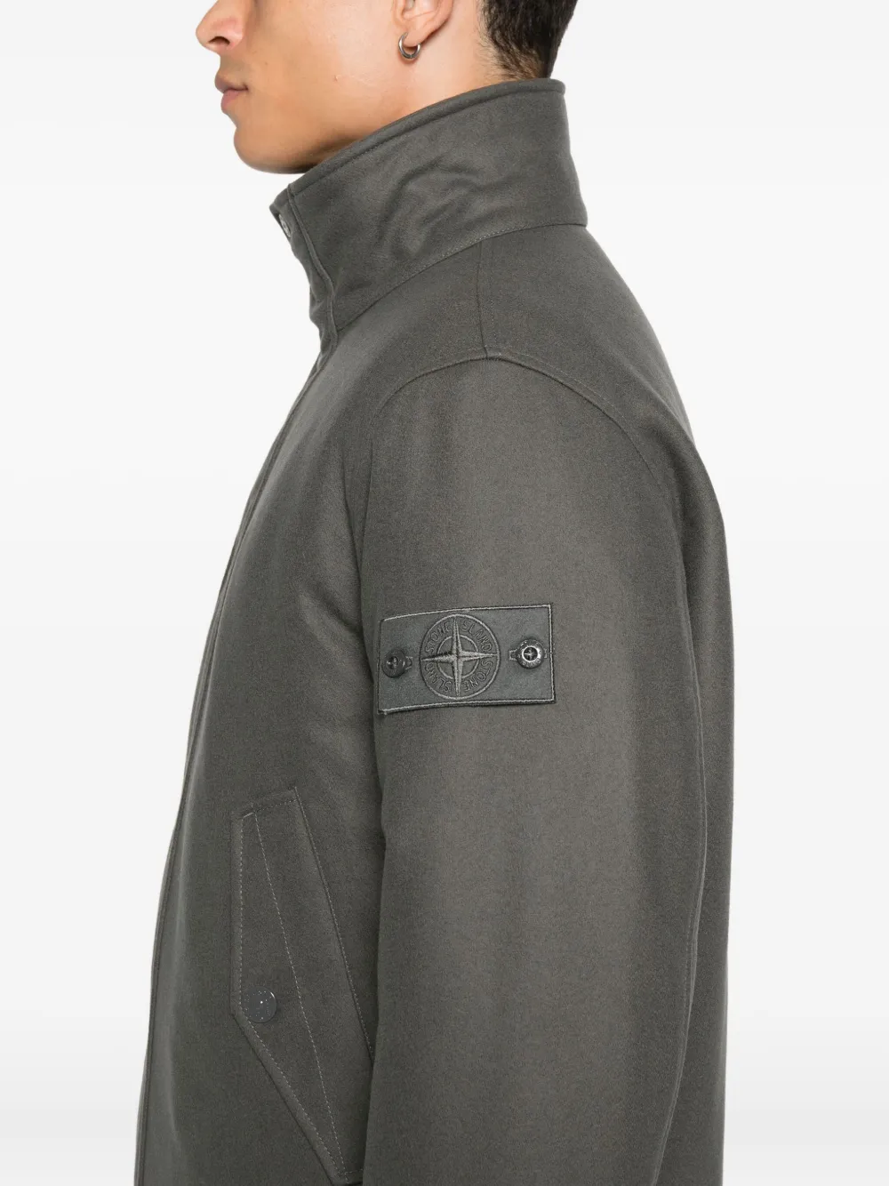 Stone Island Ghost flanellen jack Grijs