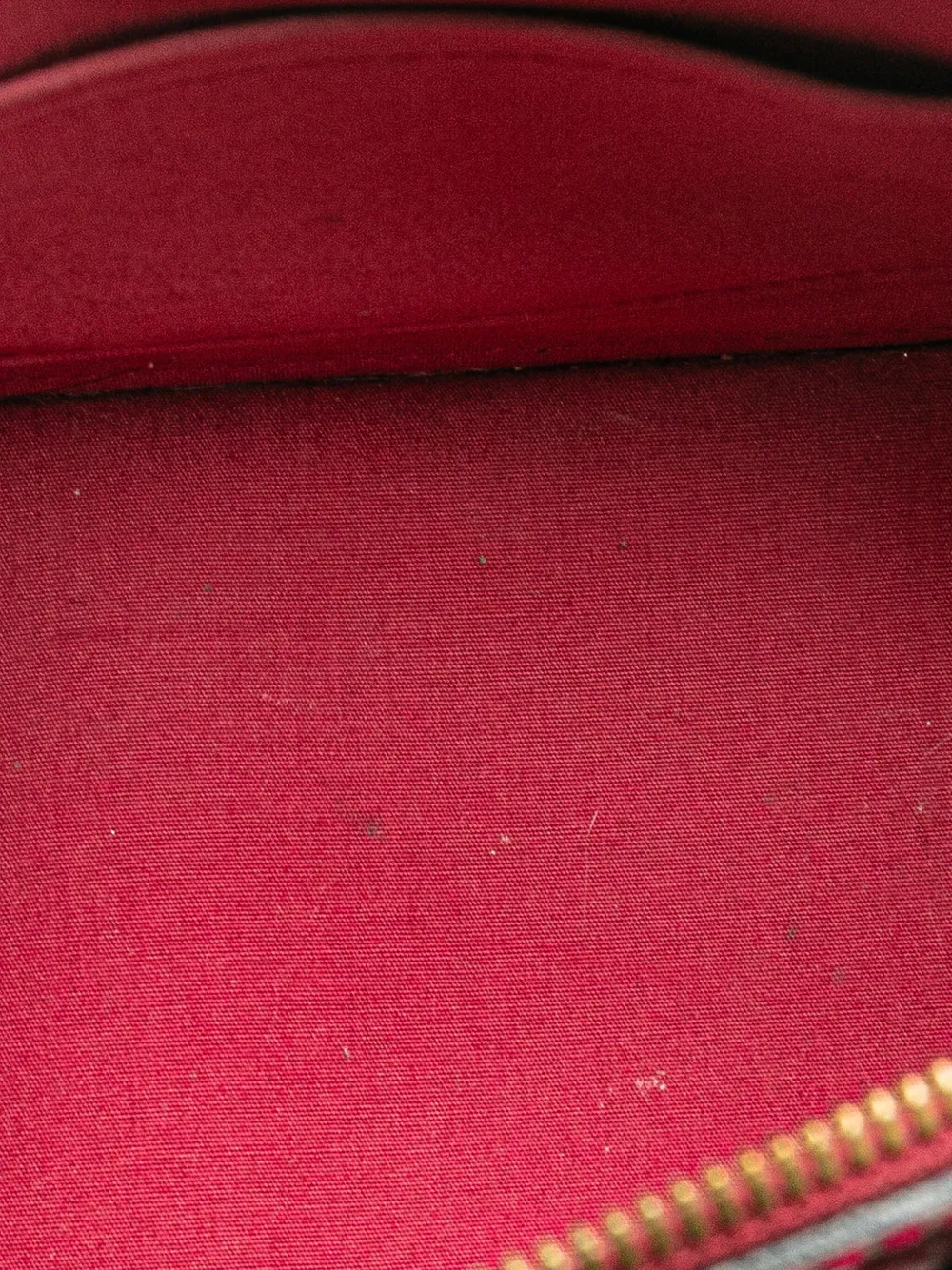 Pre-owned Louis Vuitton 2013 Monogram Vernis Alma Bb Satchel In Red